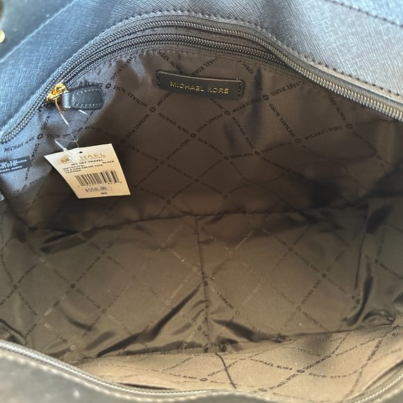 Michael Kors Jet Set Travel Large Chain Tote Bag + Wallet Black - Picture 6 of 14